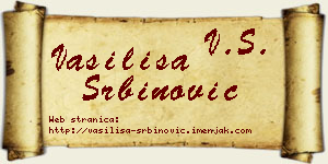 Vasilisa Srbinović vizit kartica